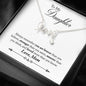 Scripted Love Necklace with Special Gift Message To Daughter From Mom