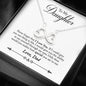 Infinity Hearts Necklace With Special Gift Message To Daughter From Dad