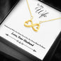 Infinity Hearts Necklace With Special Gift Message To Wife From Husband