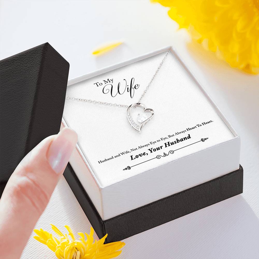 Forever Love Heart Necklace With Special Gift Message To Wife From Husband