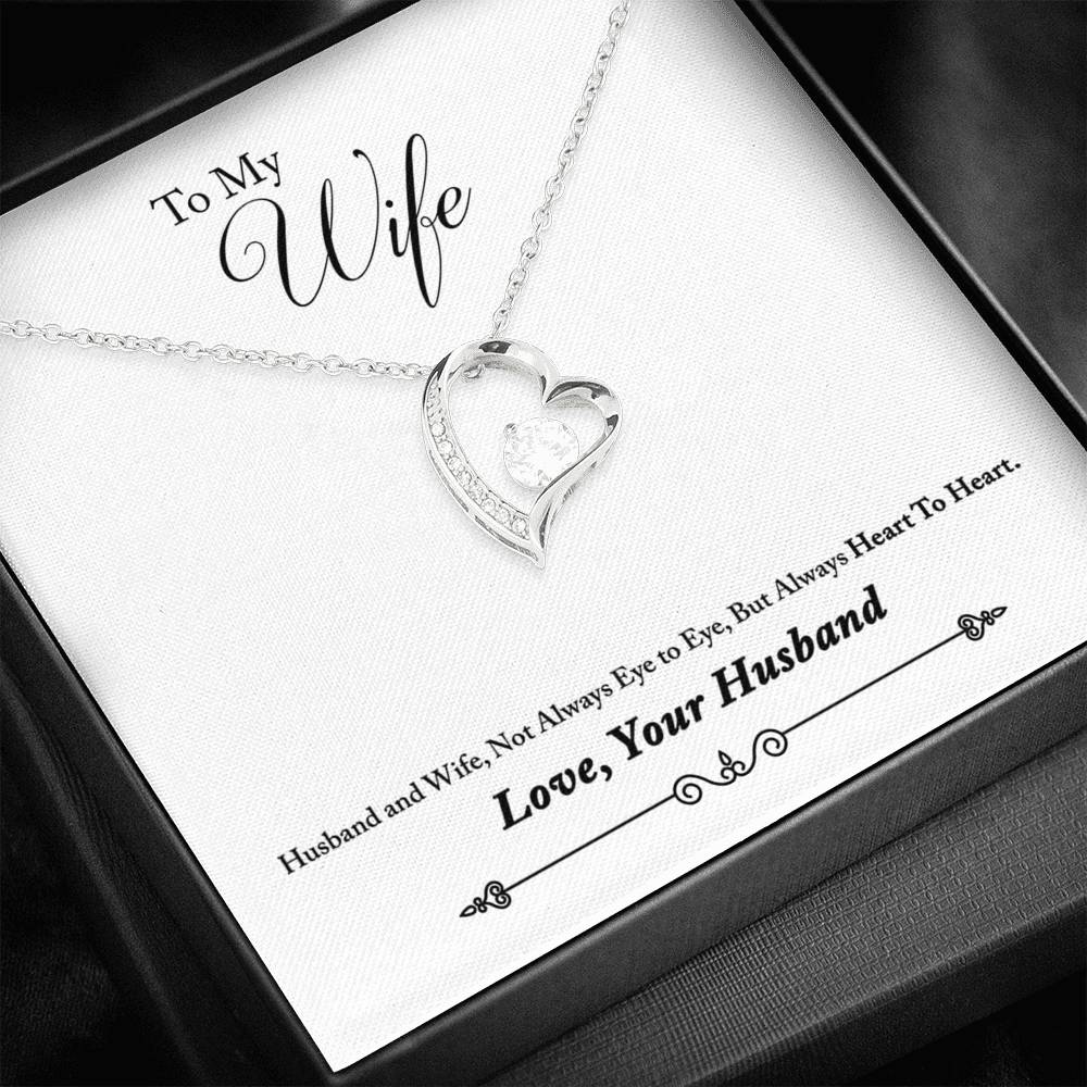 Forever Love Heart Necklace With Special Gift Message To Wife From Husband