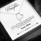 Forever Love Heart Necklace With Special Gift Message To Daughter From Mom