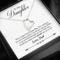 Forever Love Heart Necklace With Special Gift Message To Daughter From Dad
