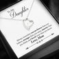 Forever Love Heart Necklace With Special Gift Message To Daughter From Mom
