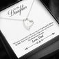 Forever Love Heart Necklace With Special Gift Message To Daughter From Dad