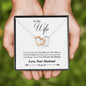 Interlocking Hearts Necklace With Special Gift Message To Wife From Husband