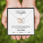 Interlocking Hearts Necklace With Special Gift Message To Daughter From Mom...