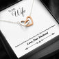Interlocking Hearts Necklace With Special Gift Message To wife From Husband