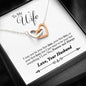 Interlocking Hearts Necklace With Special Gift Message To Wife From Husband