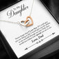Interlocking Hearts Necklace With Special Gift Message To Daughter From Dad