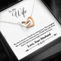 Interlocking Hearts Necklace w Special Gift Message To Wife From Husband